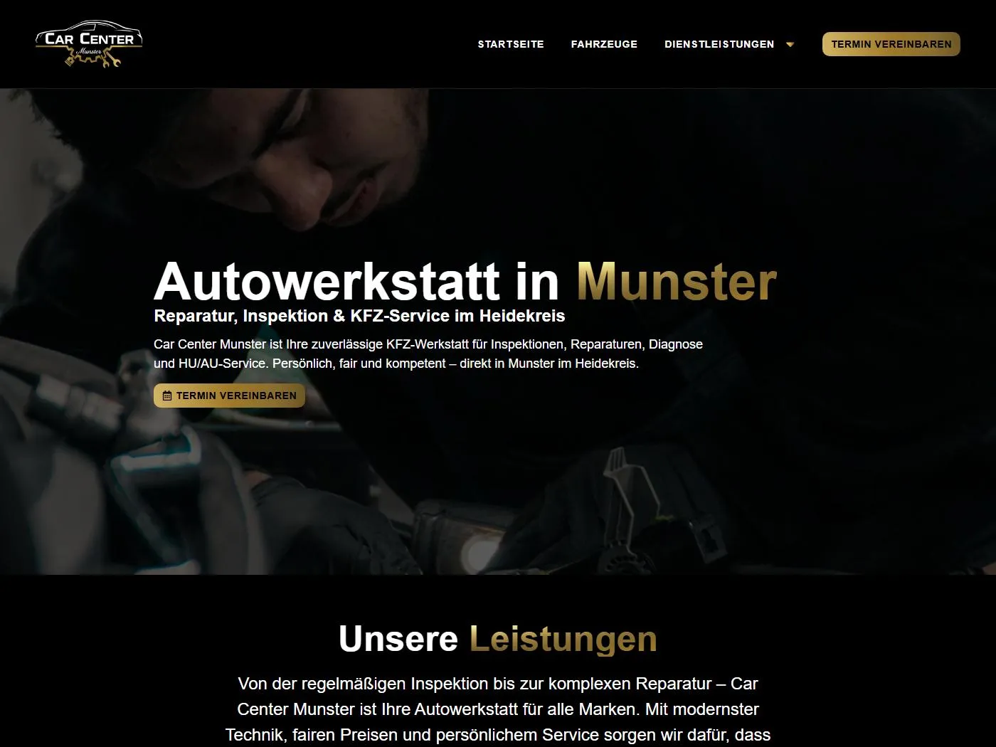 Website von Car Center Munster