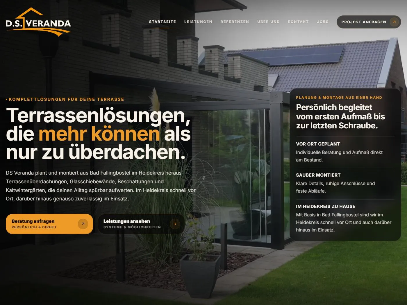 Website von DS Veranda