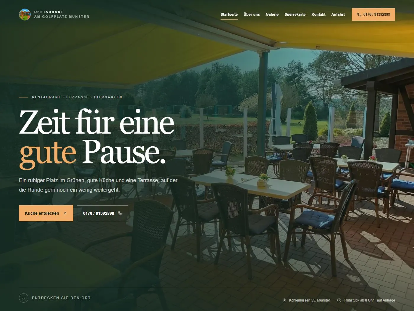 Website von Am Golfplatz Munster